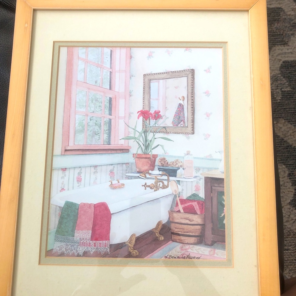 Wall print for bathroom